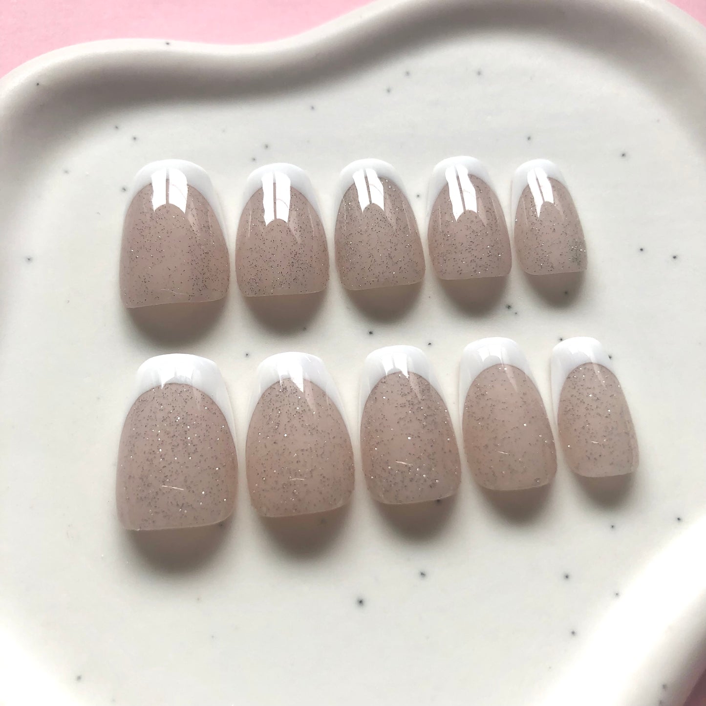 Ready2Wear - Glitter french tips white