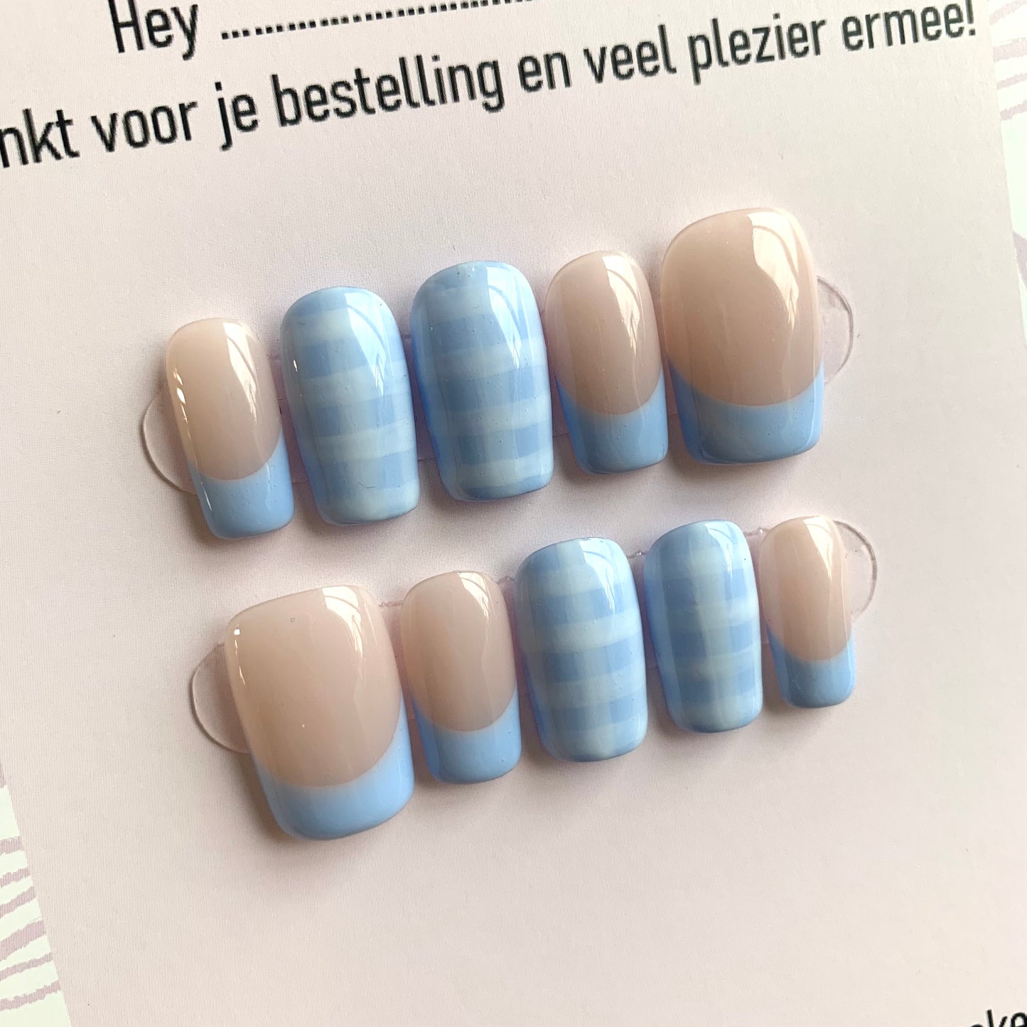 Plaided blue