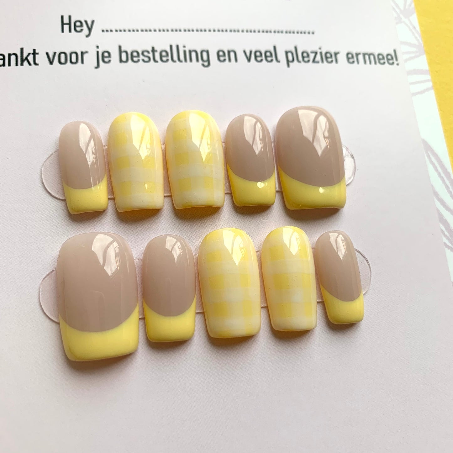 Plaided yellow
