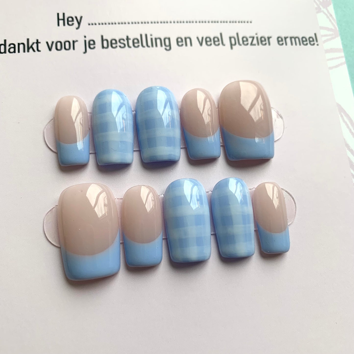 Plaided blue
